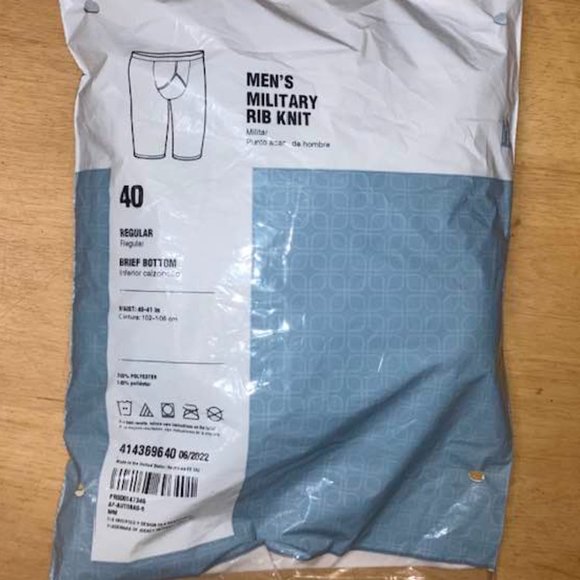 COPY - Mormon LDS Garments Underwear Men's Military Rib Knit Brief Bottom SIZE … - Picture 1 of 4